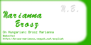 marianna brosz business card